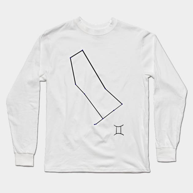 Zodiac Constellations - Gemini Long Sleeve T-Shirt by Like Water